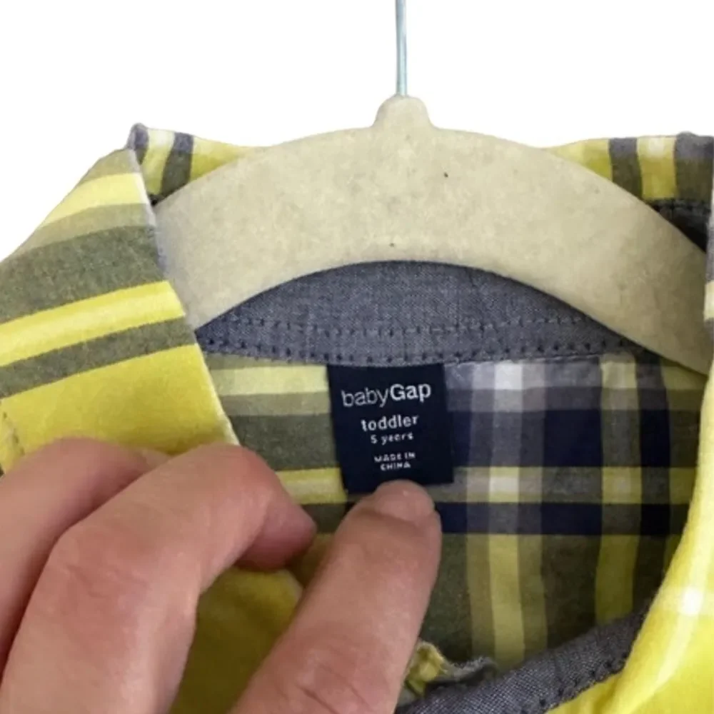 GAP Kids | Yellow/Blue | PLAID SHIRT
